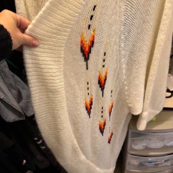 WildFox White label long beige sweater SMALL - Picture 3 of 5